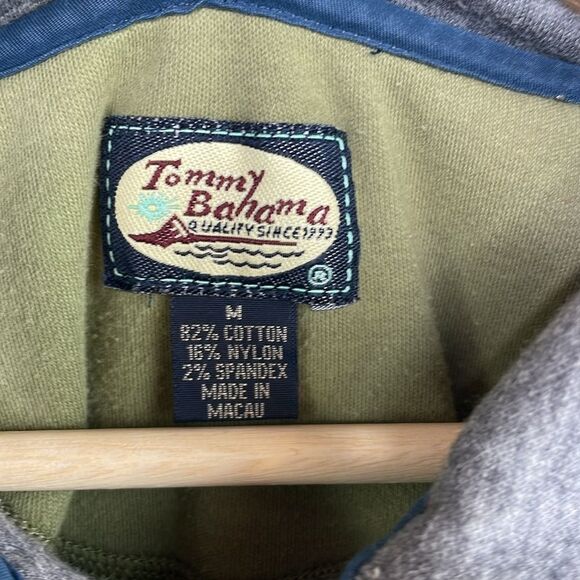 Tommy Bahama Gray Polo with Zip Collar - Picture 9 of 12